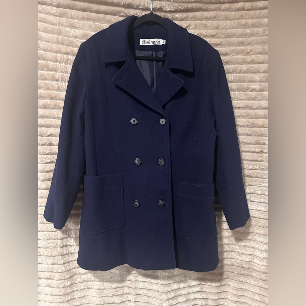 Alfred Dunner wool Women's Navy Peacoat